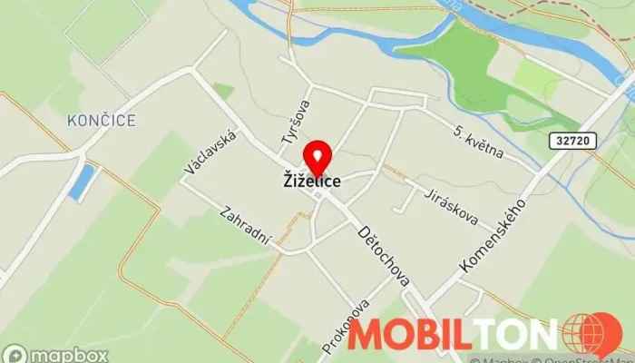 mapa Žiželice  v Žiželice
