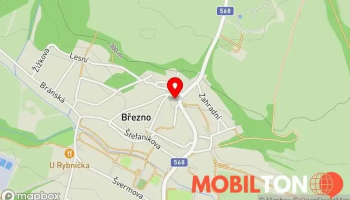 mapa Zmrzlina od Zrcadla Březno Prodej zmrzliny v Dlouhá 48