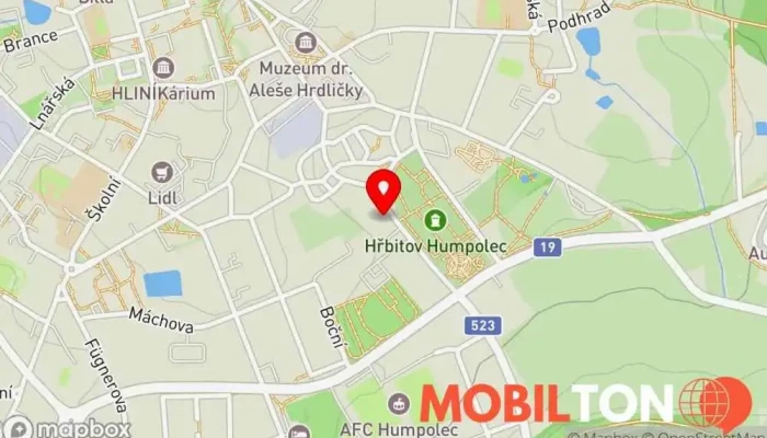 mapa Značková prodejna BERNARD, Humpolec Prodej piv v Jihlavská 359